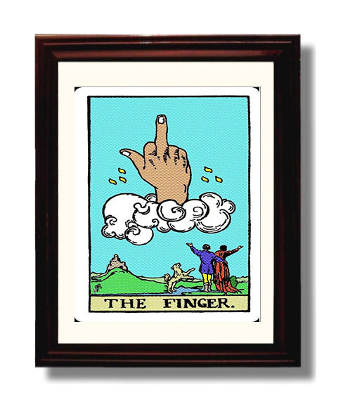 The Finger Counter Culture Wall Art 8x10 Beveled Frame wall art print