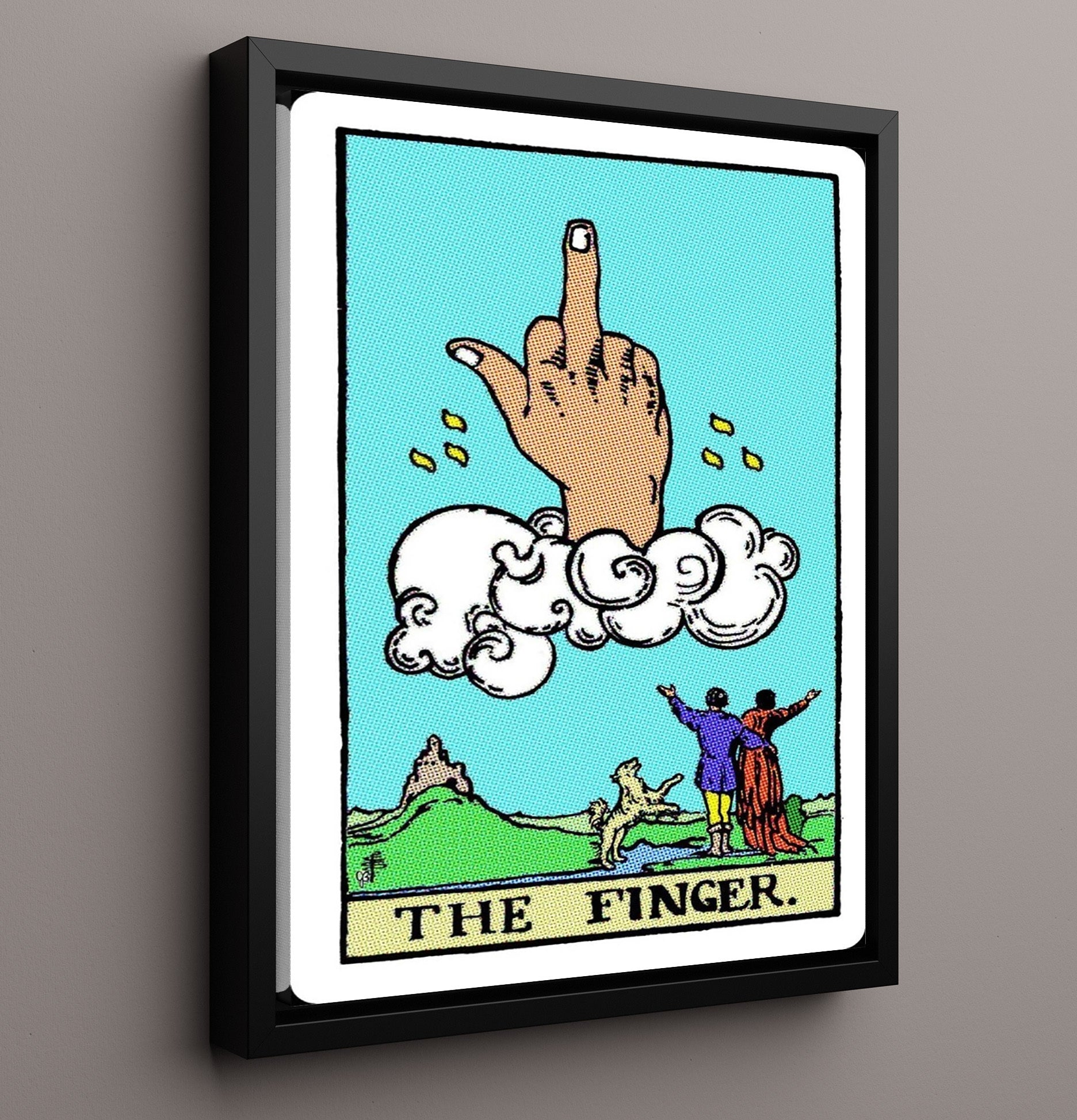 The Finger Counter Culture Wall Art 16x20 Framed Canvas wall art print