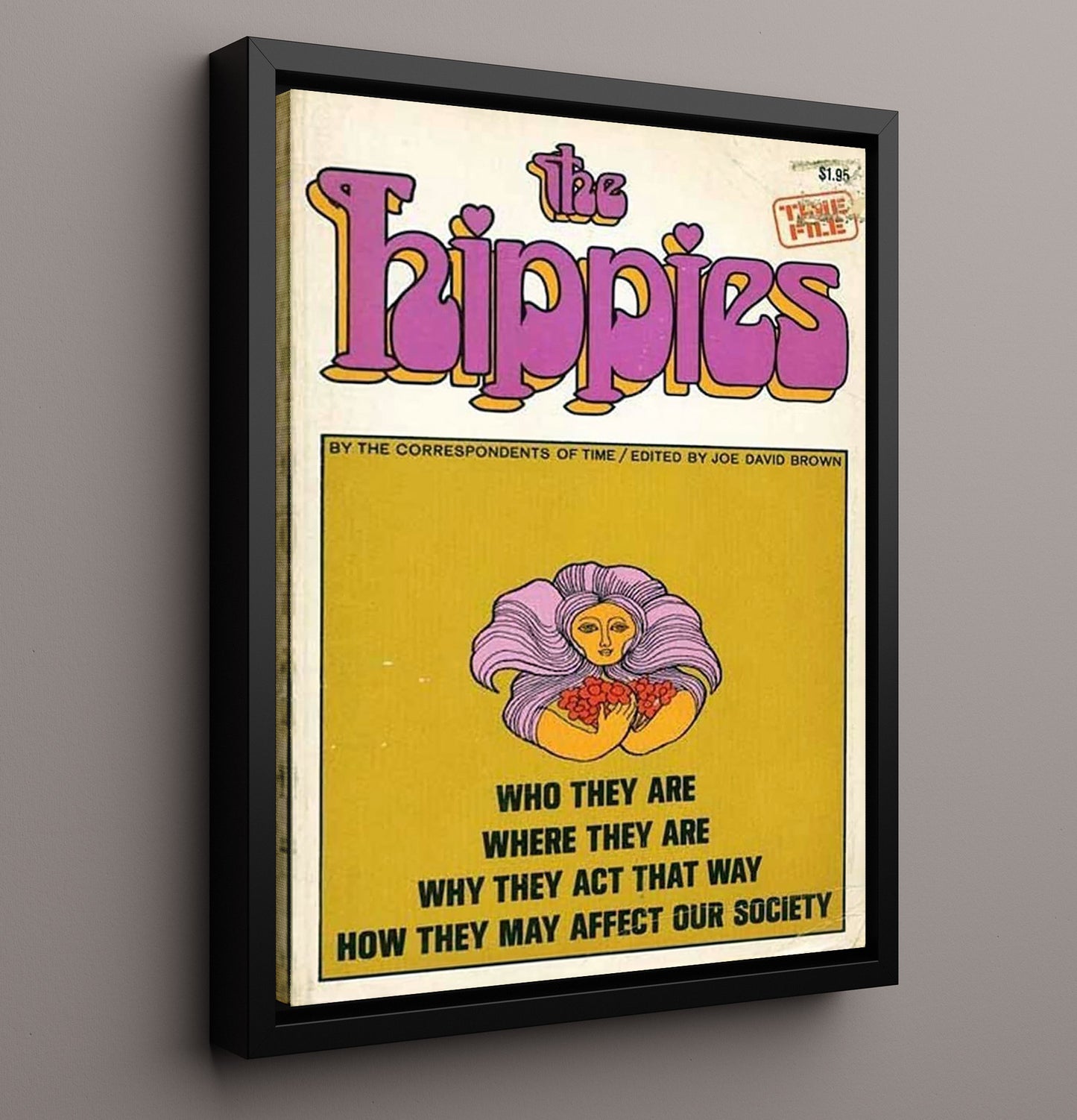 The Hippies Counter Culture Wall Art 16x20 Framed Canvas wall art print
