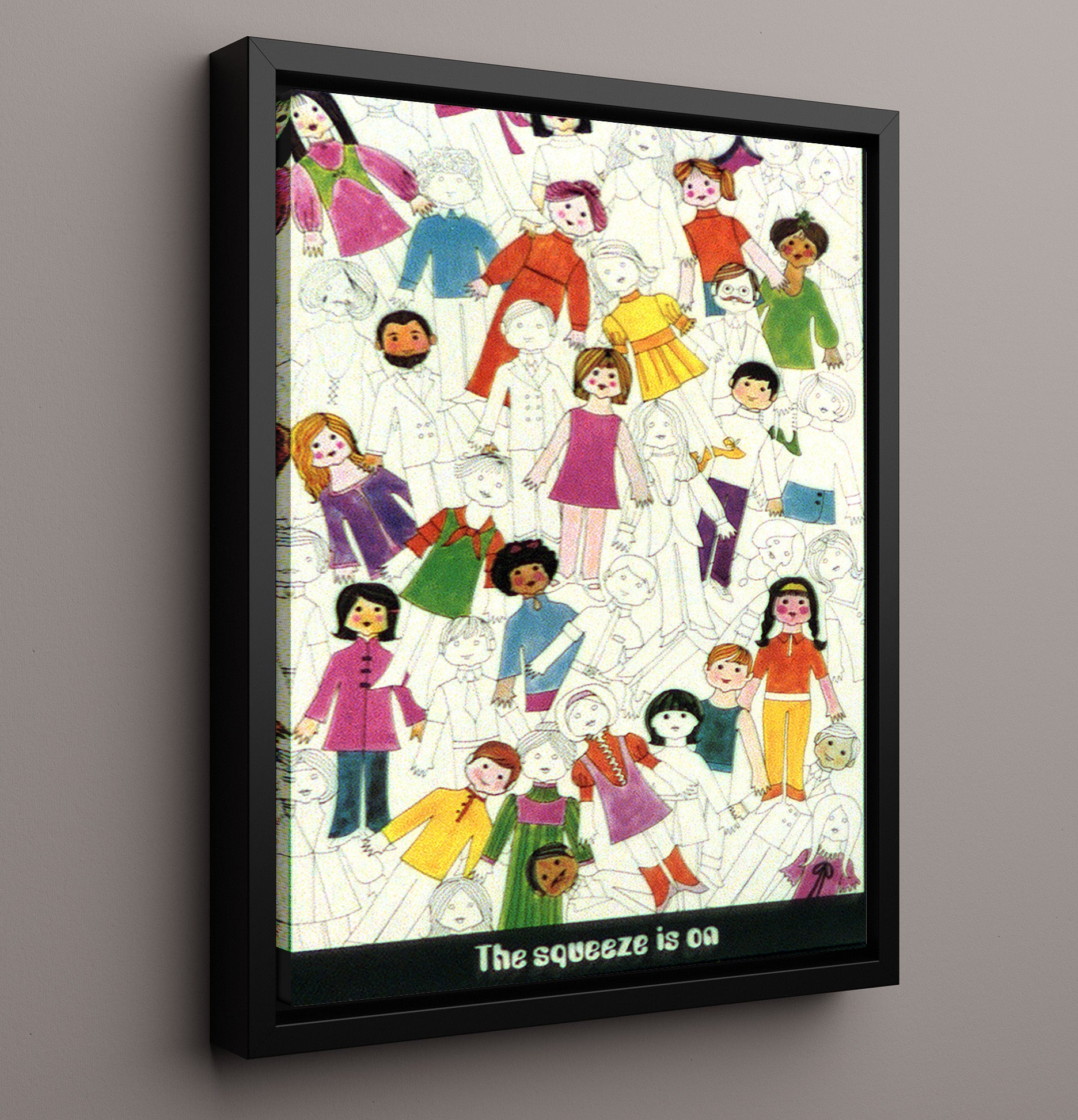 The Squeeze Is on Counter Culture Wall Art 16x20 Framed Canvas wall art print