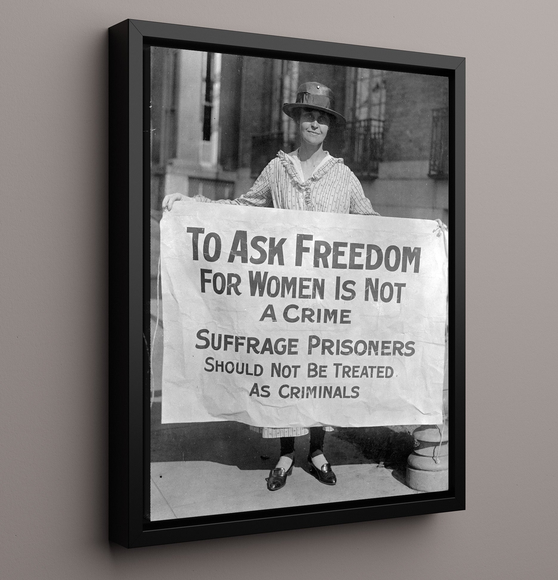 To Ask Freedom for Women Is Not a Crime Counter Culture Wall Art 16x20 Framed Canvas wall art print