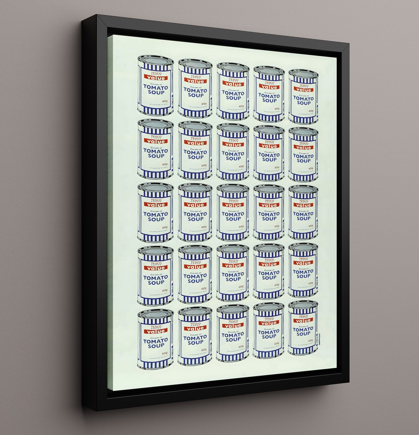 Tomato Soup Cans Counter Culture Wall Art 16x20 Framed Canvas wall art print