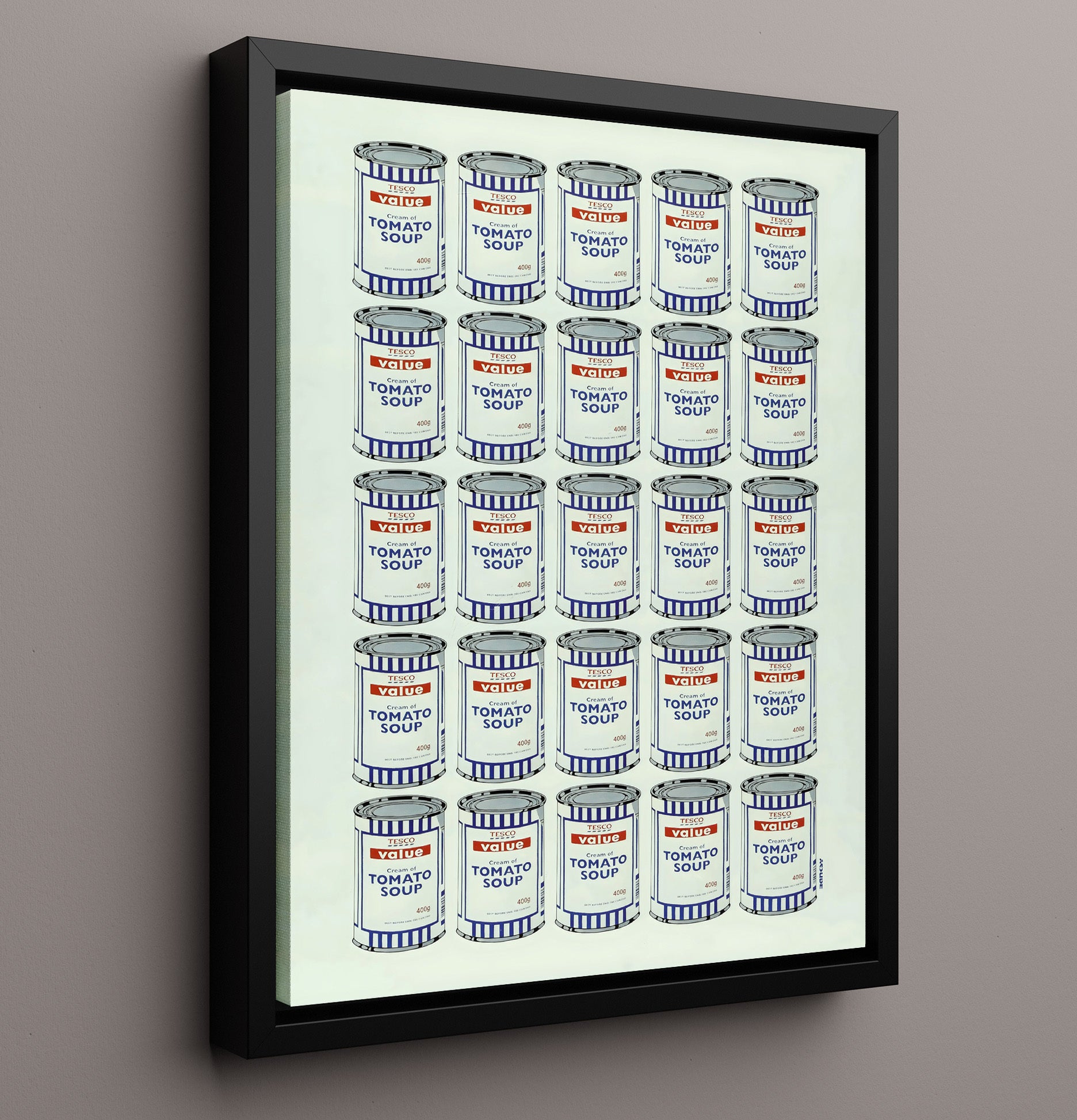 Tomato Soup Cans Counter Culture Wall Art 16x20 Framed Canvas wall art print