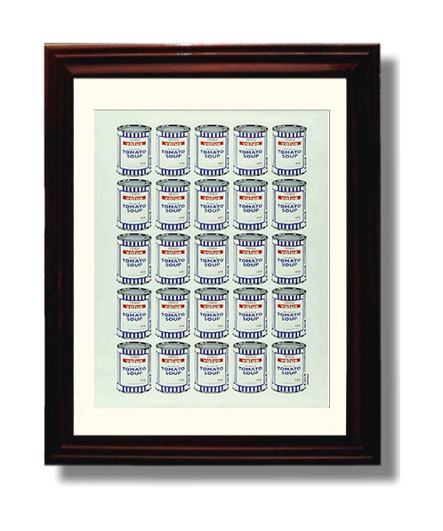 Tomato Soup Cans Counter Culture Wall Art 8x10 Beveled Frame wall art print