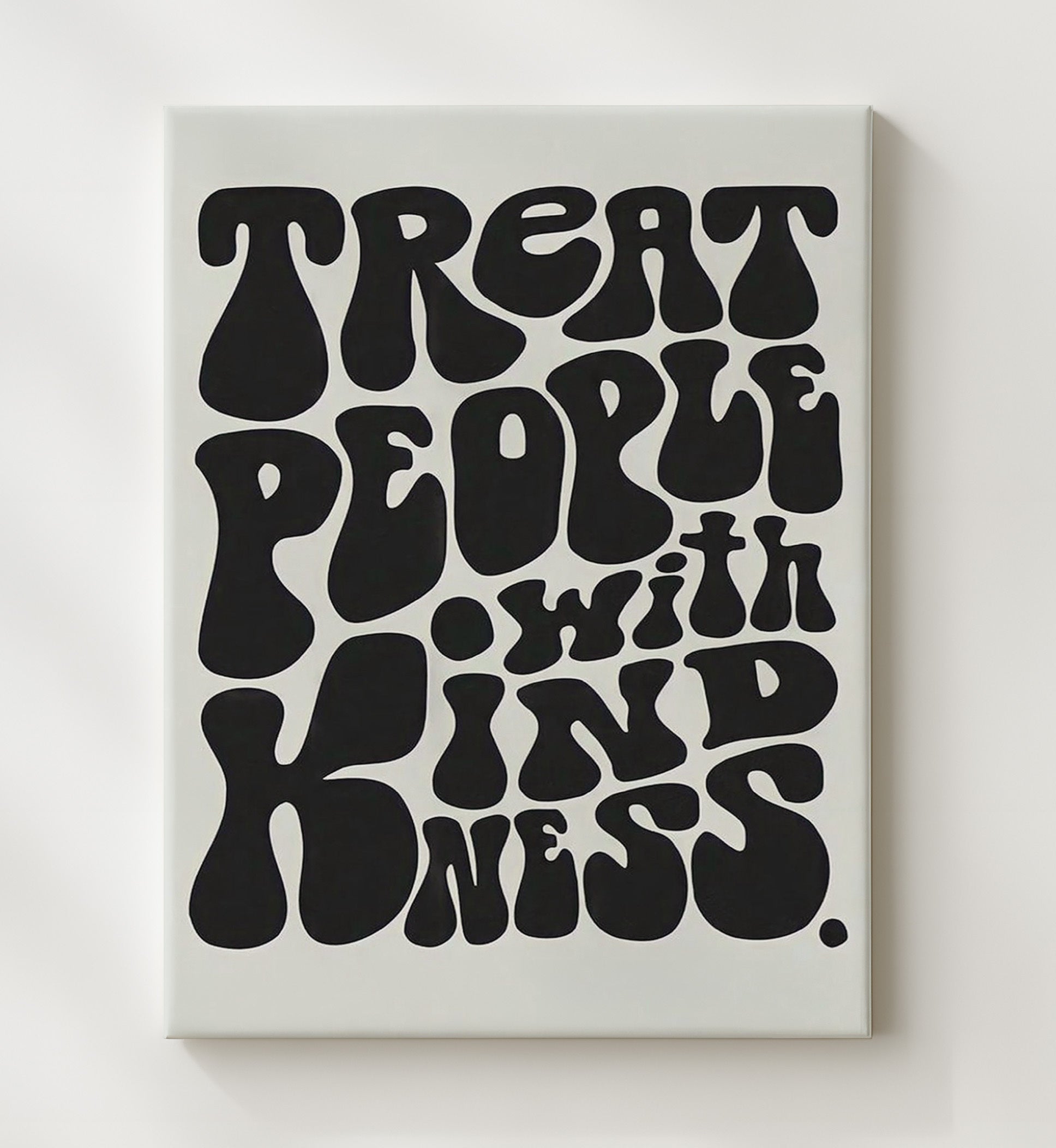 Treat People with Kindness Counter Culture Wall Art 20x24 Canvas wall art print