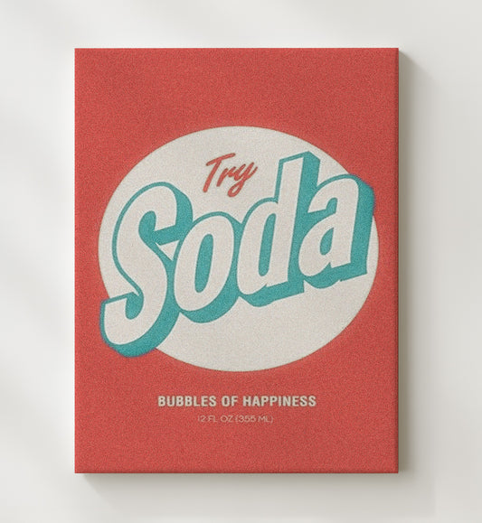 Try Soda Bubbles of Happiness 8x10 Canvas counterculture wall art