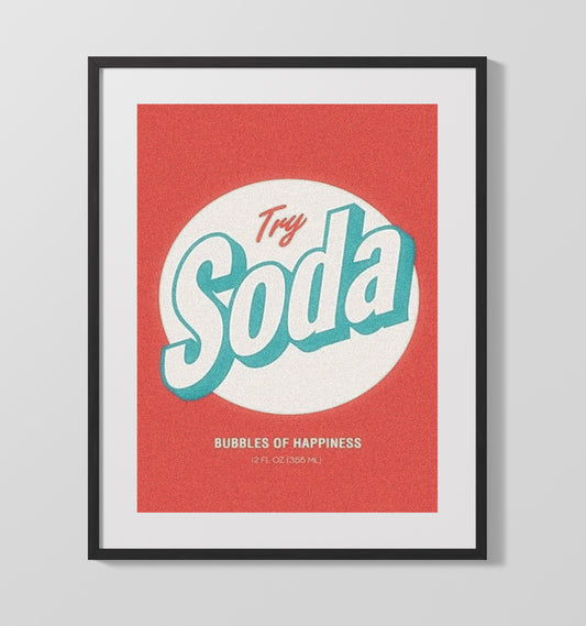 Try Soda Bubbles of Happiness - Counterculture - 16x20 Gallery Frame