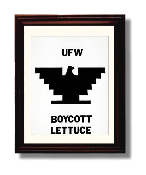 Ufw Boycott Lettuce Counter Culture Wall Art 8x10 Beveled Frame wall art print