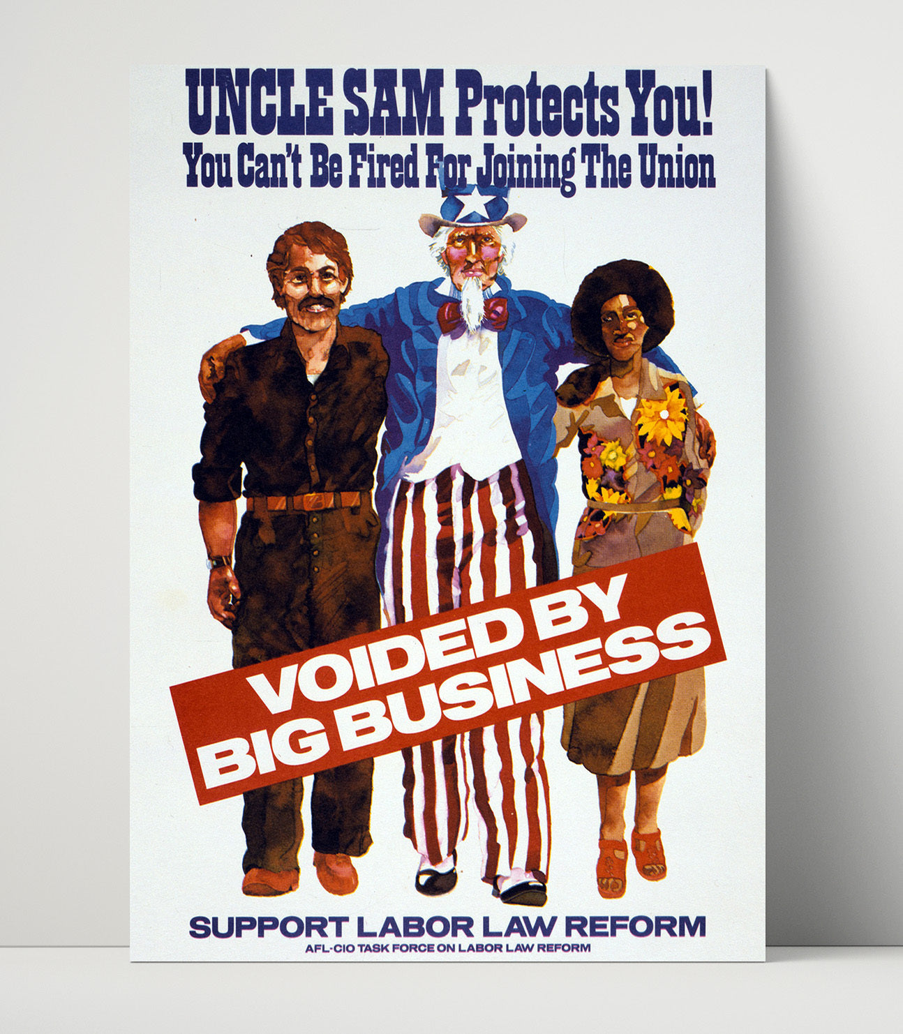 Uncle Sam Protects You Counter Culture Wall Art 16x20 Unframed Print wall art print