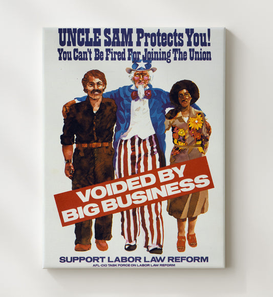 Uncle Sam Protects You 8x10 Canvas counterculture wall art