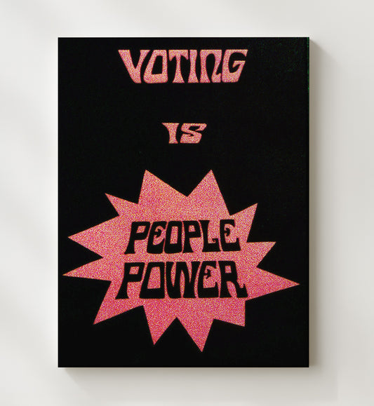 Voting Is People Power 8x10 Canvas counterculture wall art