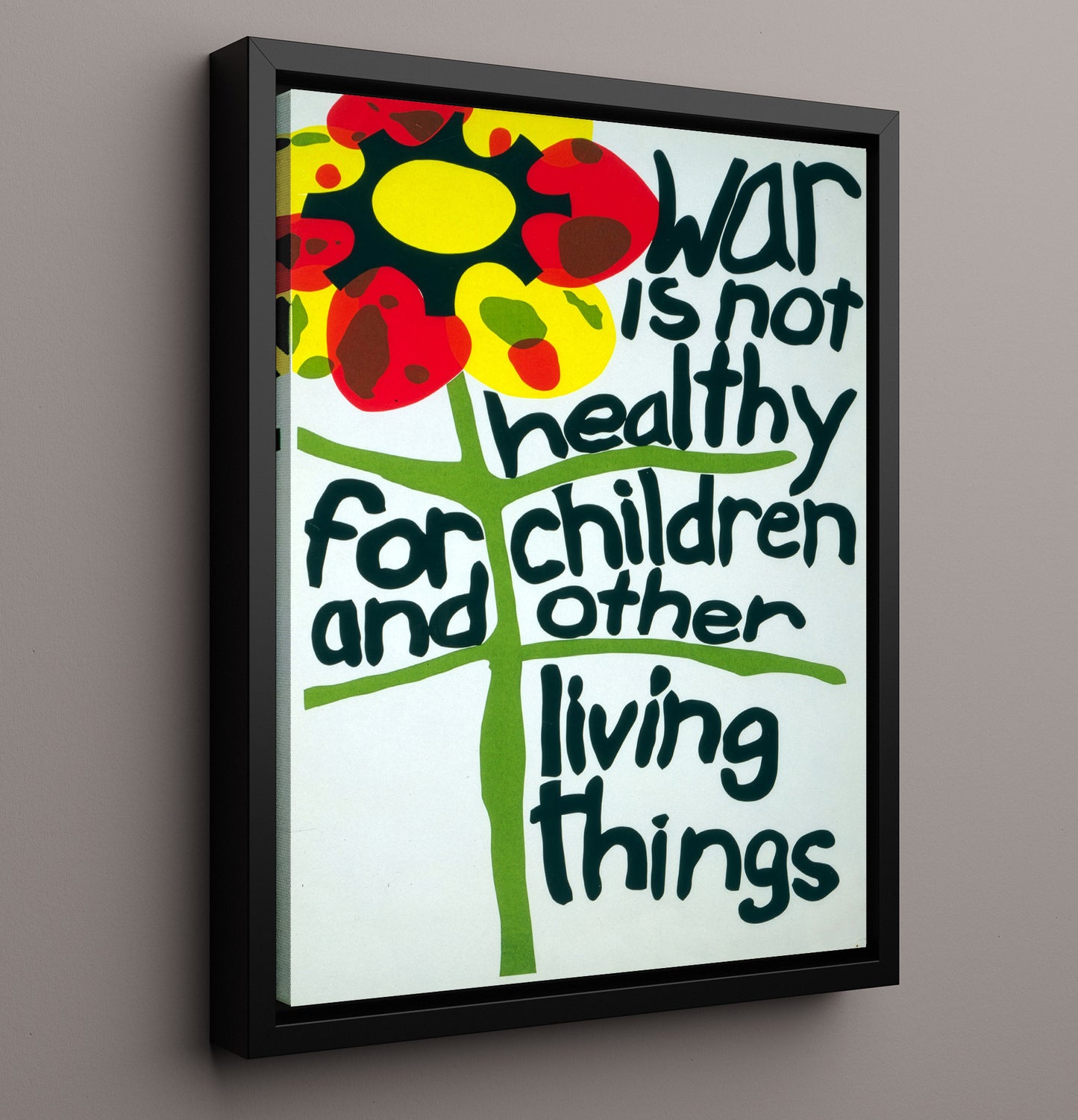War Is Not Healthy Counter Culture Wall Art 16x20 Framed Canvas wall art print