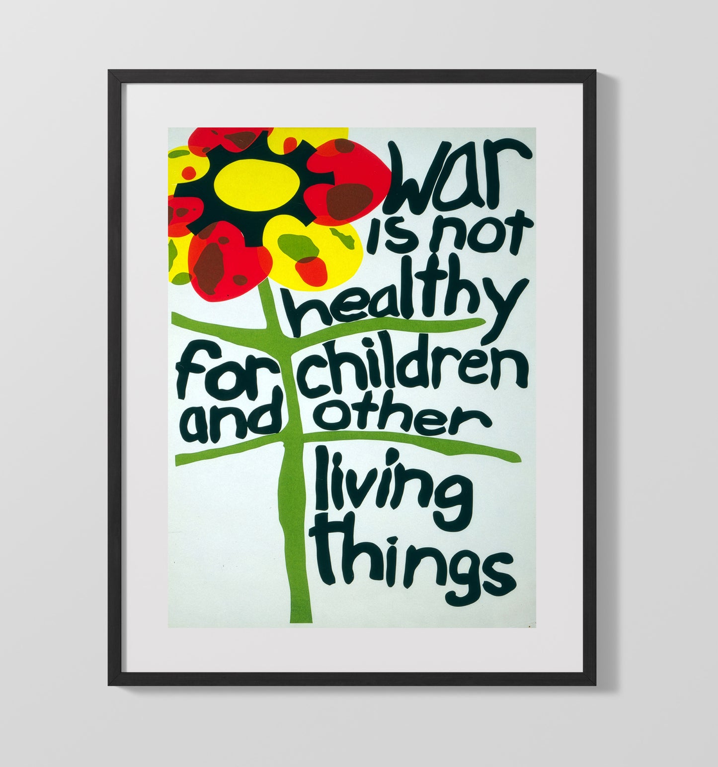War Is Not Healthy Counter Culture Wall Art 16x20 Gallery Frame wall art print