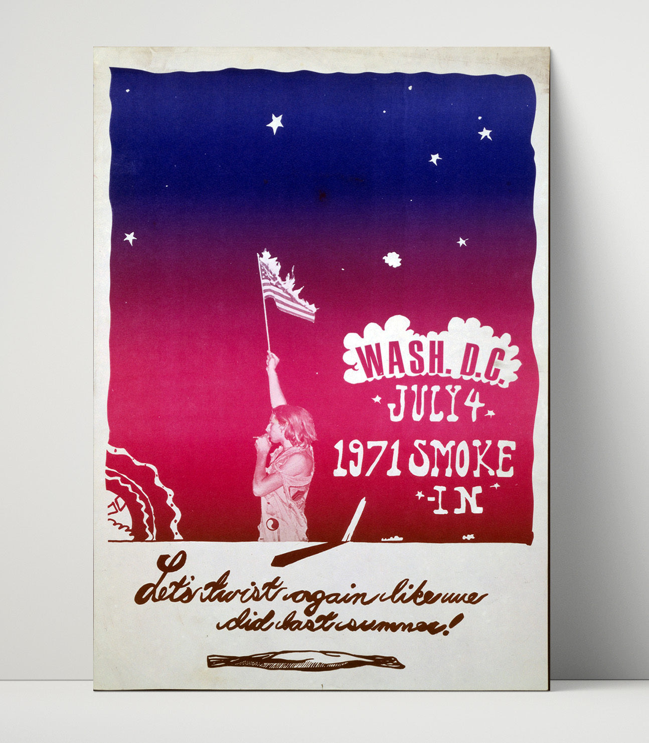Washington Dc Smoke in 1971 Counter Culture Wall Art 16x20 Unframed Print wall art print