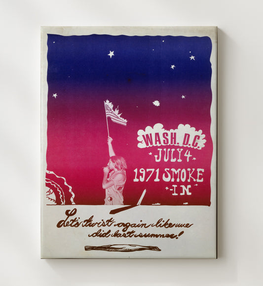 Washington, DC Smoke-In - 1971 8x10 Canvas counterculture wall art