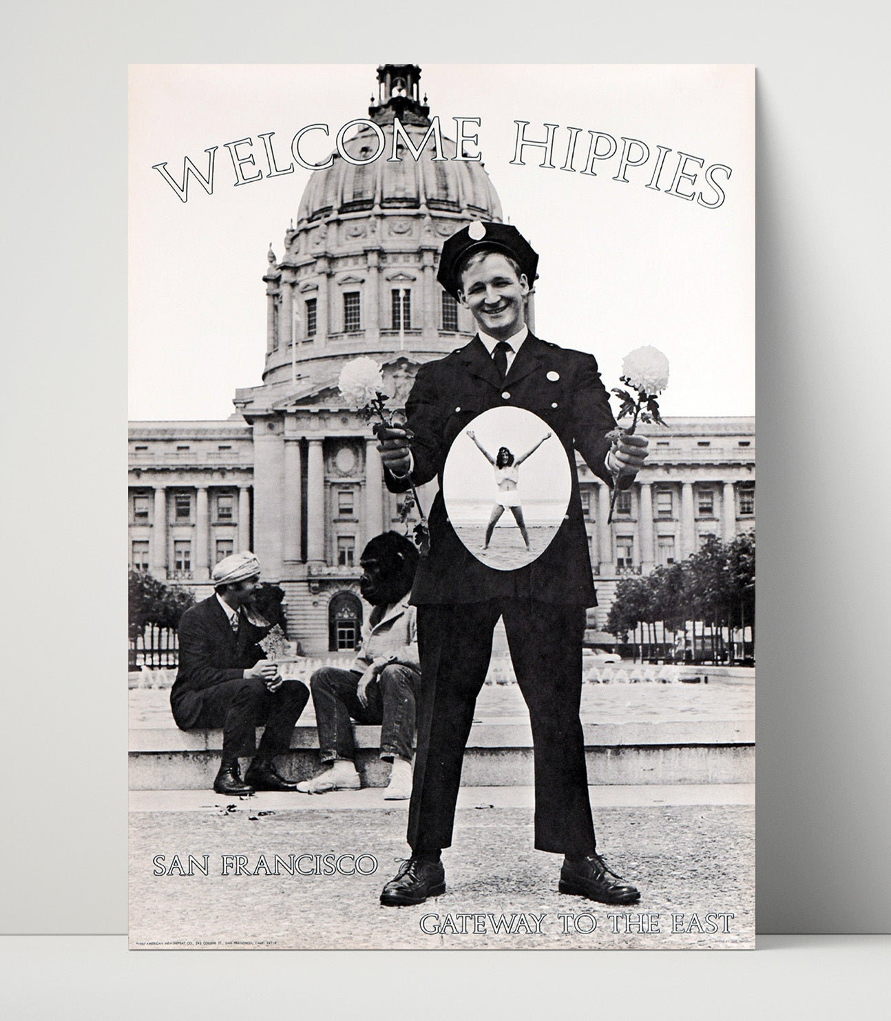 Welcome Hippies Counter Culture Wall Art 16x20 Unframed Print wall art print