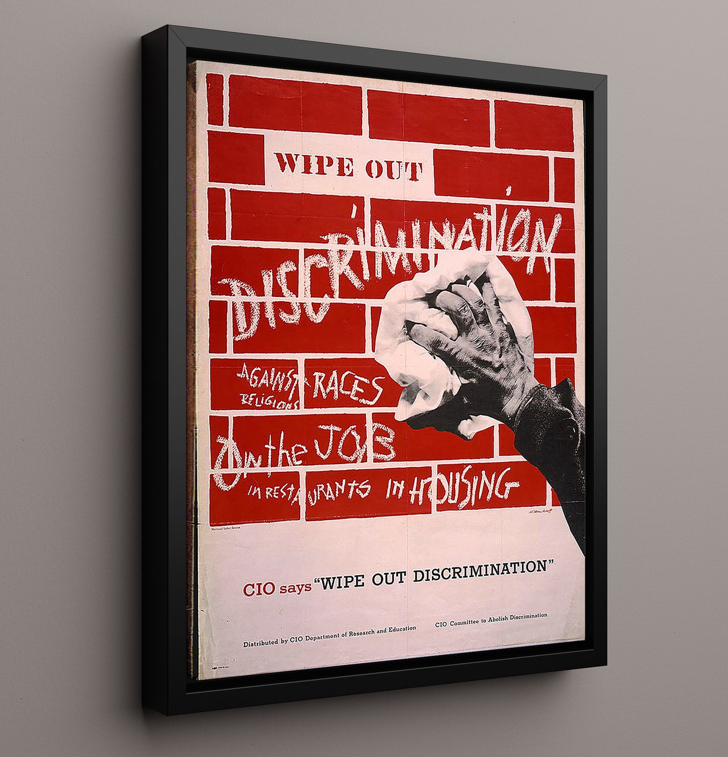 Wipe Out Discrimination Counter Culture Wall Art 16x20 Framed Canvas wall art print