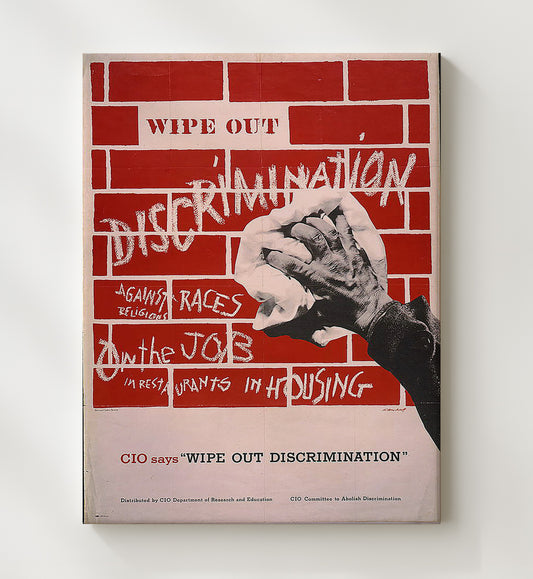 Wipe Out Discrimination 8x10 Canvas counterculture wall art
