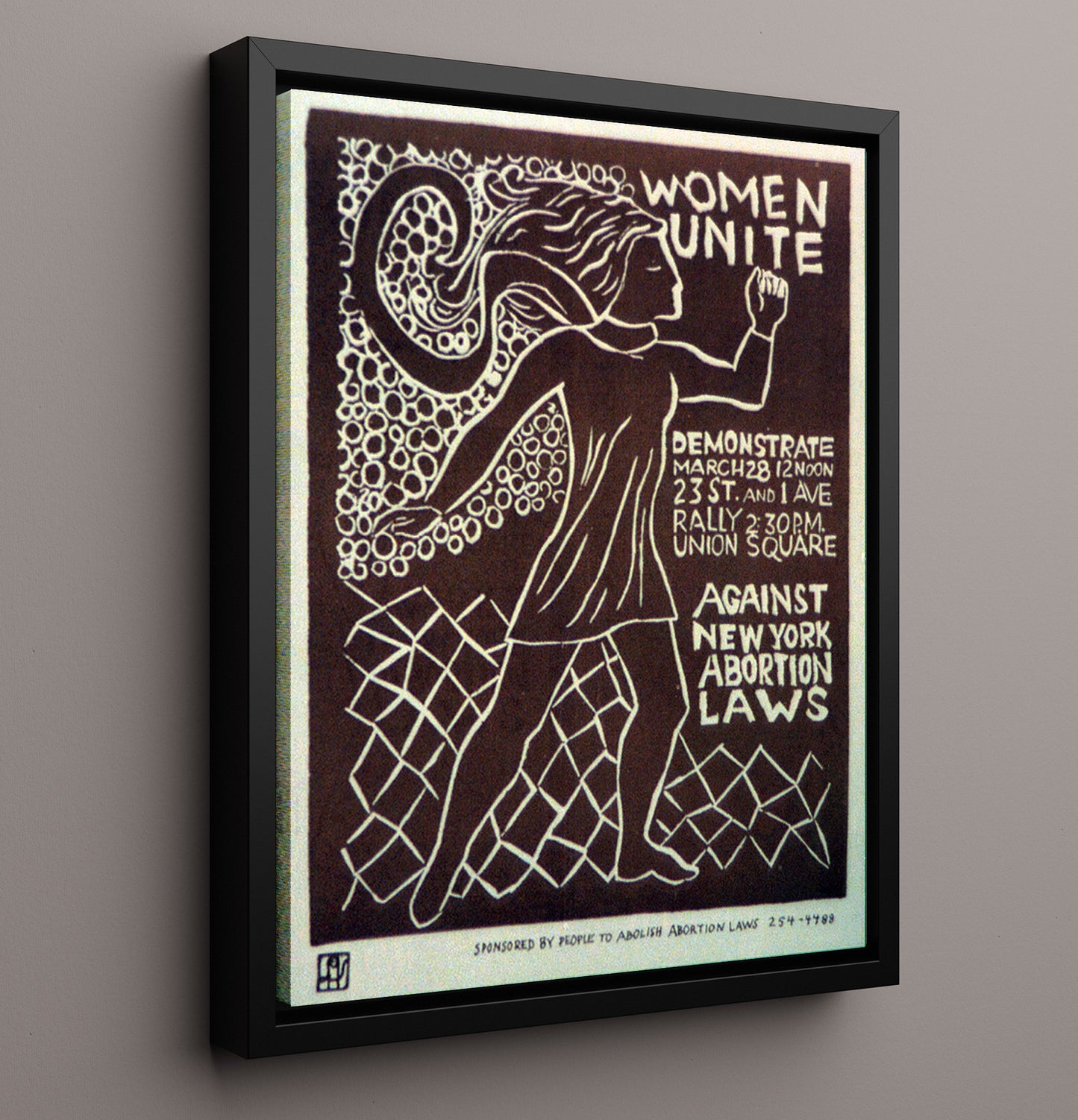 Women Unite Counter Culture Wall Art 16x20 Framed Canvas wall art print