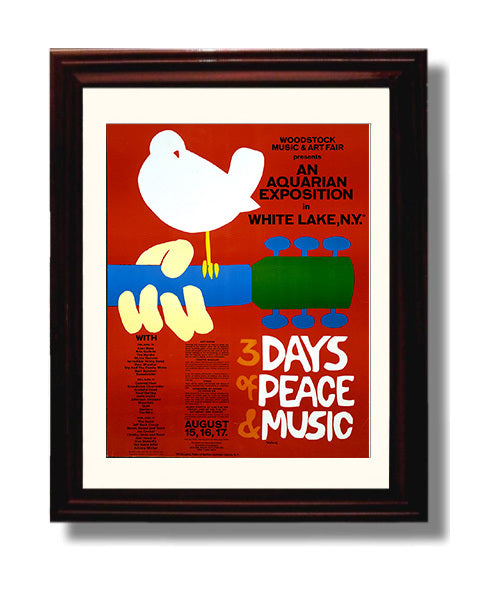 Woodstock (2) Counter Culture Wall Art 8x10 Beveled Frame wall art print