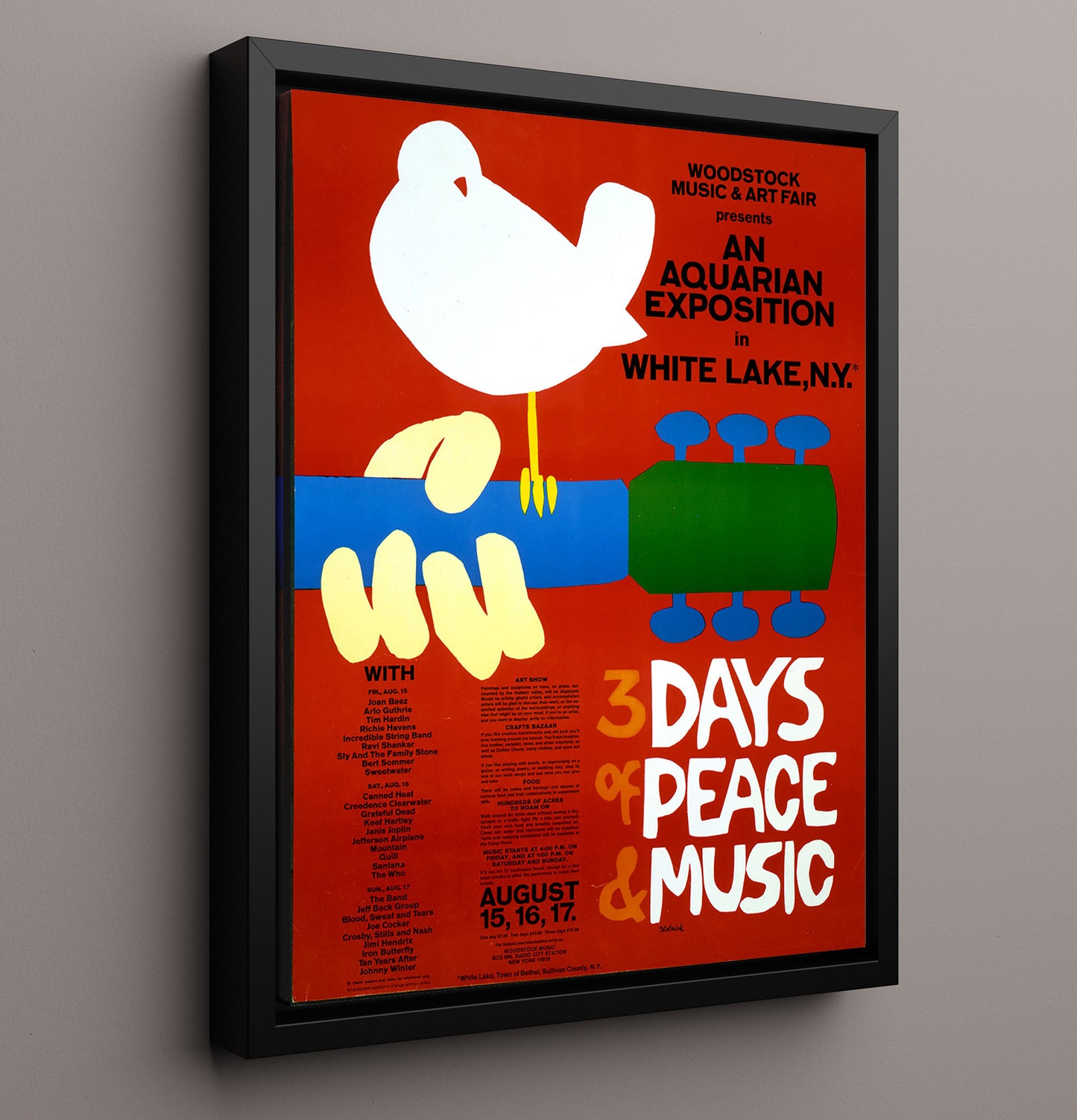 Woodstock (2) Counter Culture Wall Art 16x20 Framed Canvas wall art print