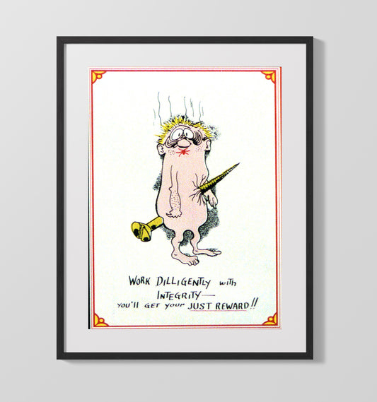 Work Diligently - Just Reward - Counterculture - 16x20 Gallery Frame