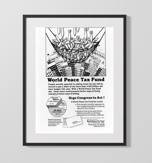 World Peace Tax Fund - Counterculture - 16x20 Gallery Frame