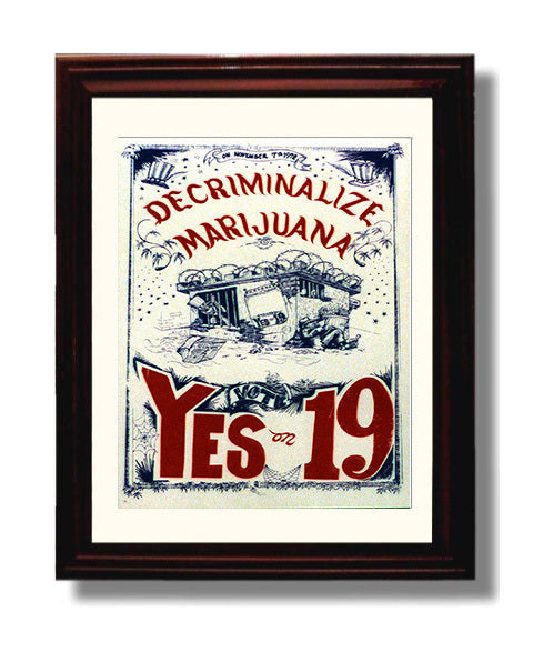 Yes on 19 Counter Culture Wall Art 8x10 Beveled Frame wall art print