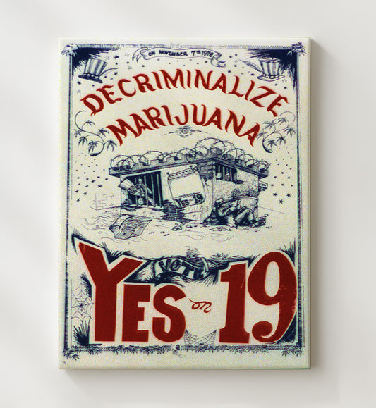 Yes on 19 8x10 Canvas counterculture wall art