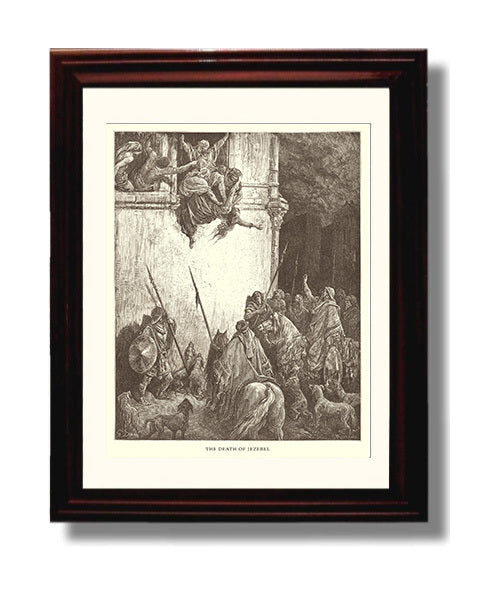 A Famine in Samaria 2 Kings 6:24-29 Dore Bible Illustration Wall Art 8x10 Beveled Frame wall art print