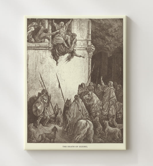 A Famine in Samaria 2 Kings 6:24-29 by Gustave Doré 8x10 Canvas Bible illustration wall art