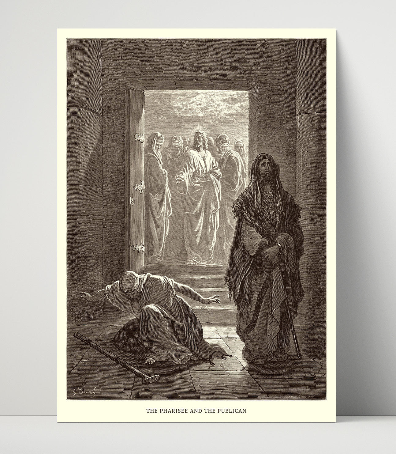 A Sinful Woman Repents Luke 7:36-50 Dore Bible Illustration Wall Art 16x20 Unframed Print wall art print