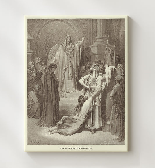 Abishai Saves David's Life 2 Samuel 21:15-17 by Gustave Doré 8x10 Canvas Bible illustration wall art