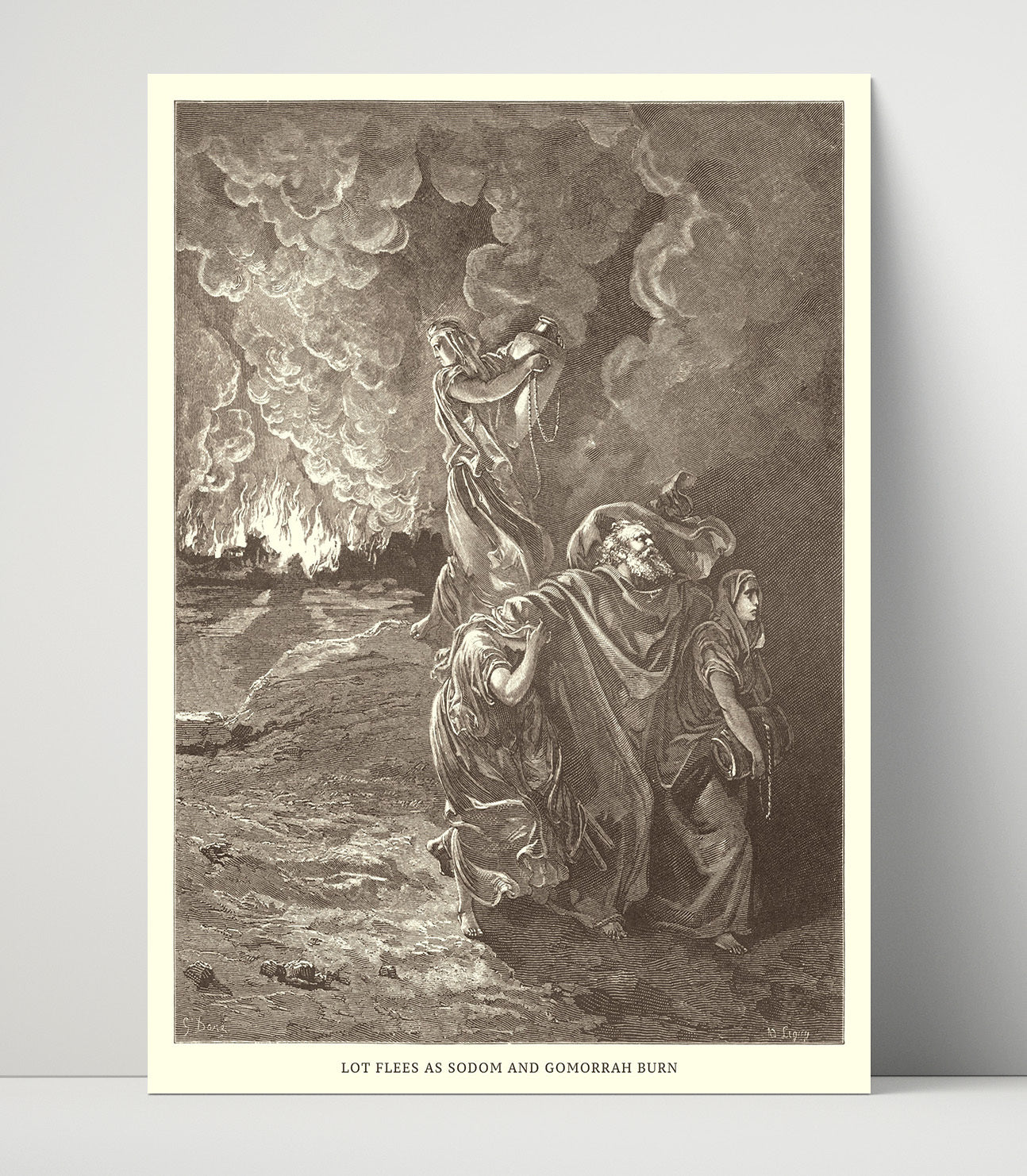 Abraham and the Three Angels Genesis 18:1-15 Dore Bible Illustration Wall Art 16x20 Unframed Print wall art print