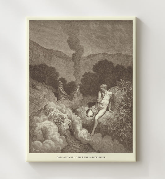 Adam and Eve Are Driven Out of Eden Genesis 3:22-24 by Gustave Doré 8x10 Canvas Bible illustration wall art