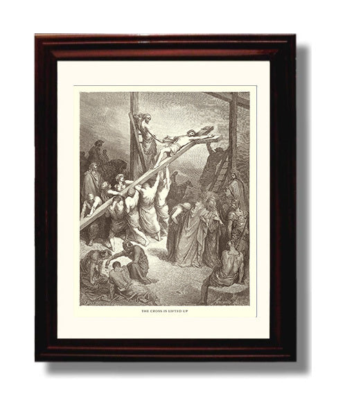 An Angel Appears to Jesus in the Garden Luke 22:39-46 Dore Bible Illustration Wall Art 8x10 Beveled Frame wall art print