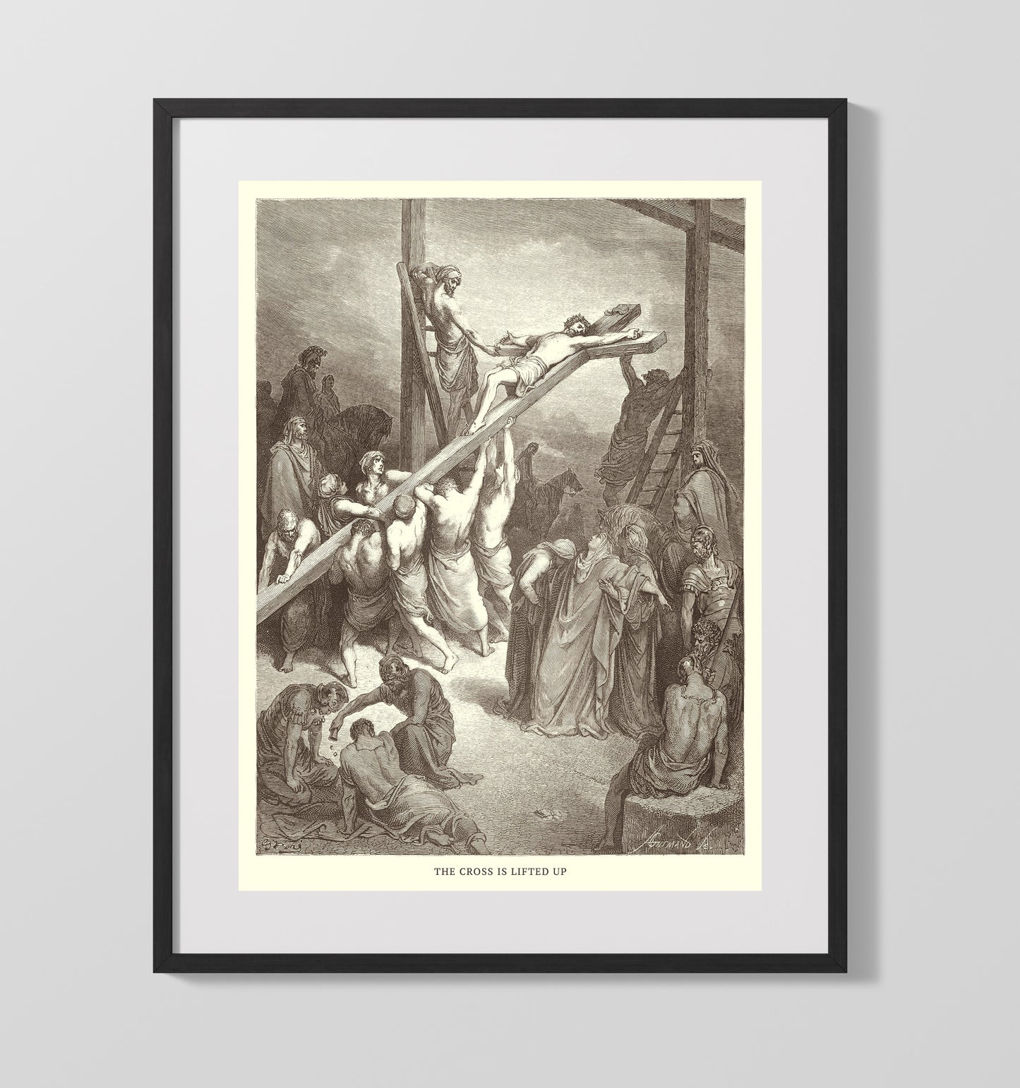 An Angel Appears to Jesus in the Garden Luke 22:39-46 Dore Bible Illustration Wall Art 16x20 Gallery Frame wall art print