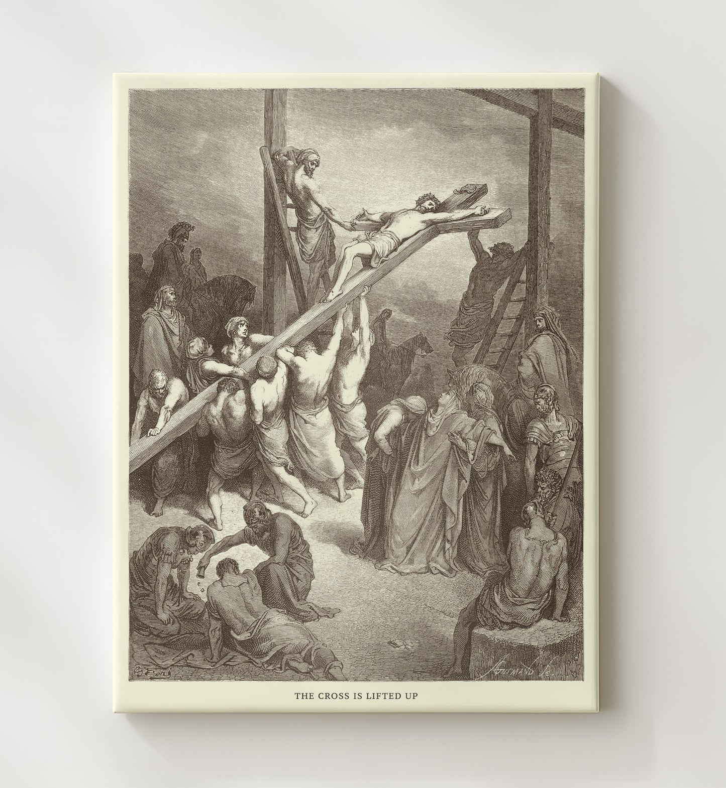 An Angel Appears to Jesus in the Garden Luke 22:39-46 Dore Bible Illustration Wall Art 20x24 Canvas wall art print