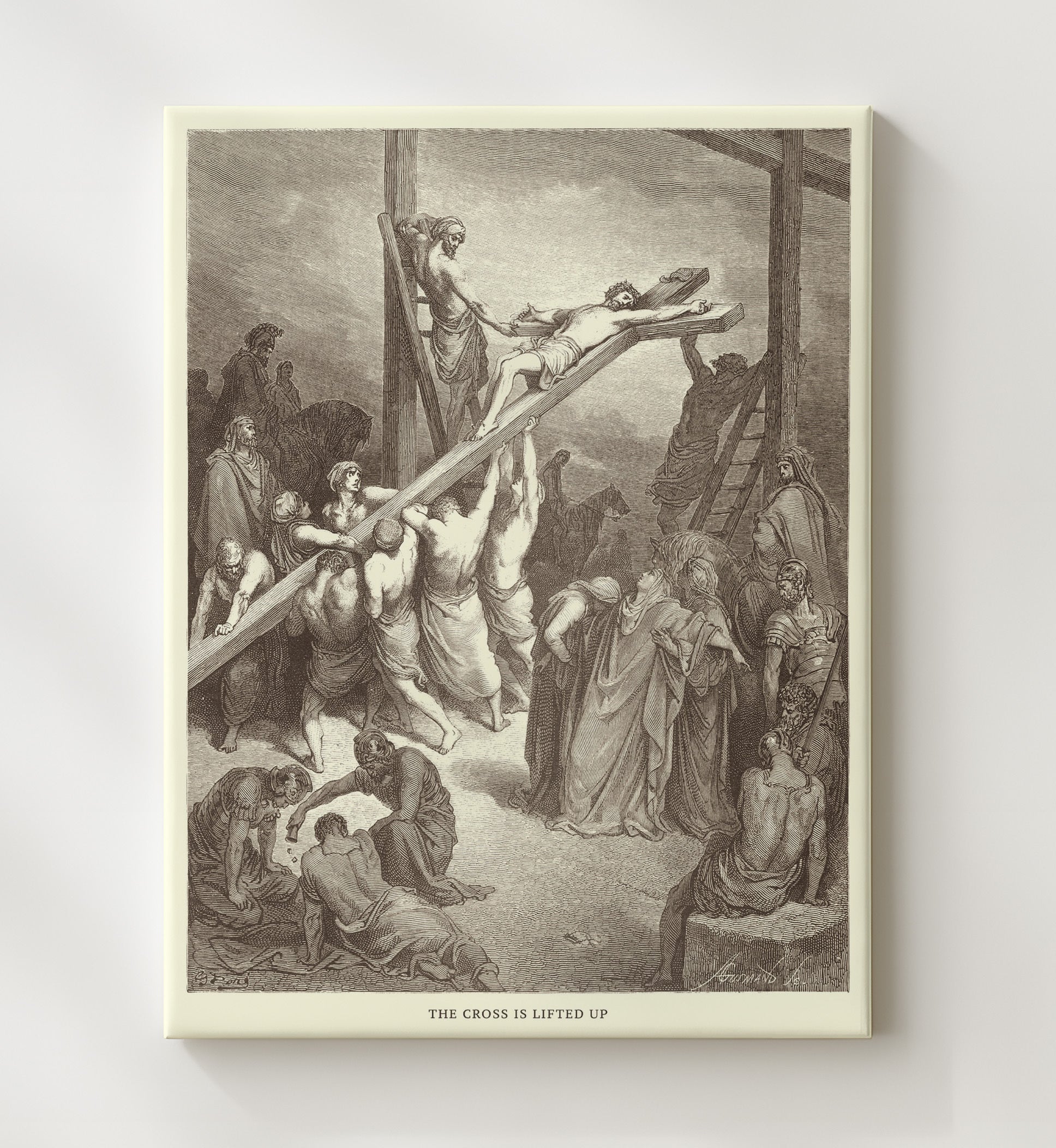 An Angel Appears to Jesus in the Garden Luke 22:39-46 Dore Bible Illustration Wall Art 20x24 Canvas wall art print