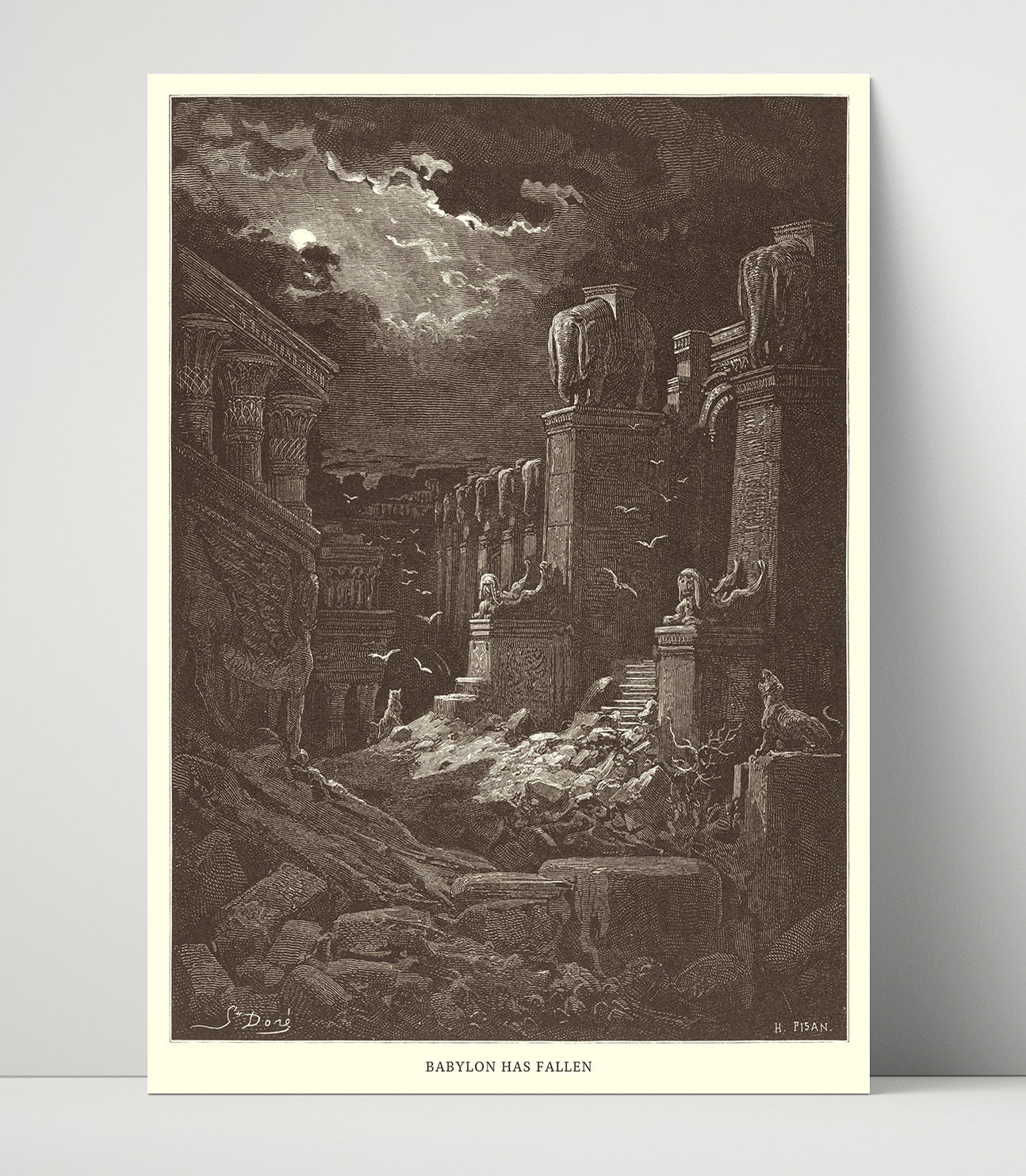 Babylon Has Fallen Revelation 18 Dore Bible Illustration Wall Art 16x20 Unframed Print wall art print