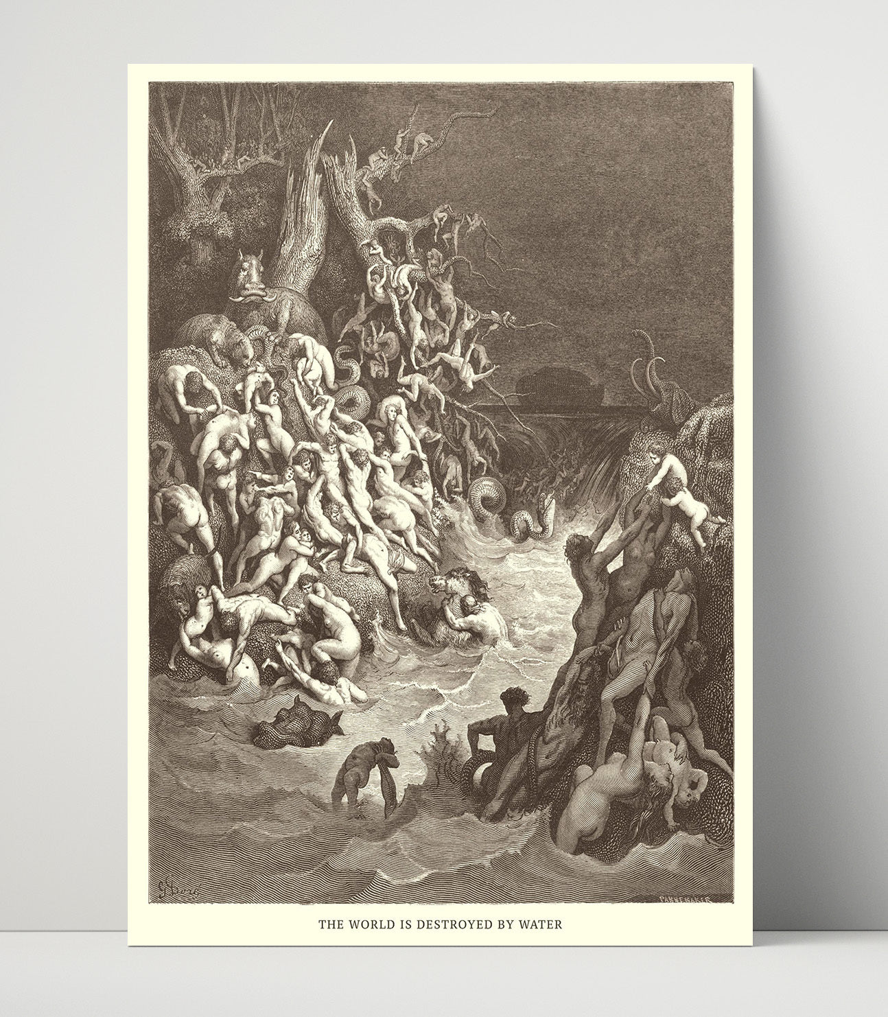 Cain Slays Abel Genesis 4:8 Dore Bible Illustration Wall Art 16x20 Unframed Print wall art print