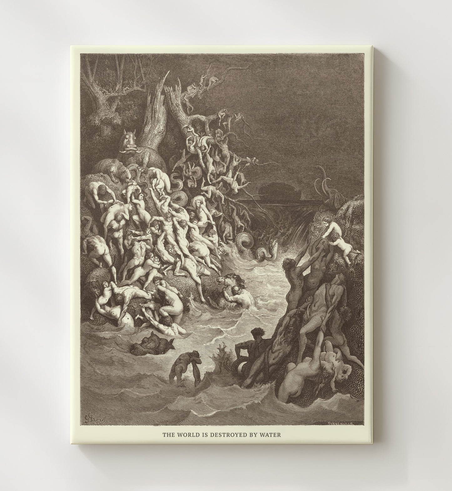 Cain Slays Abel Genesis 4:8 Dore Bible Illustration Wall Art 20x24 Canvas wall art print