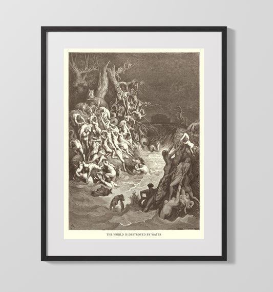 Cain Slays Abel - Genesis 4:8 - Doré - 16x20 Gallery Frame