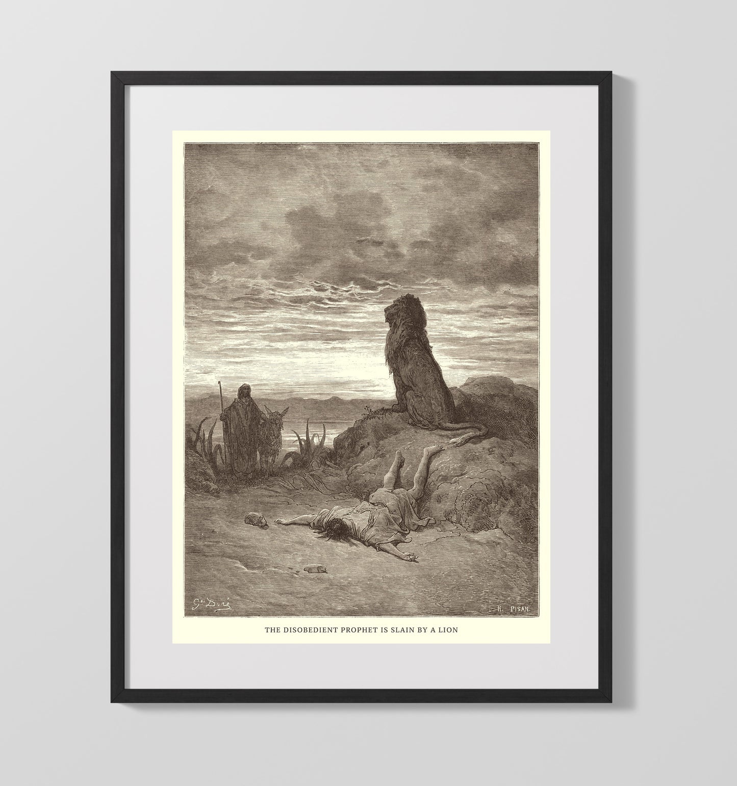 Cedars Are Cut Down for the Jerusalem Temple 1 Kings 5:6-10 Dore Bible Illustration Wall Art 16x20 Gallery Frame wall art print