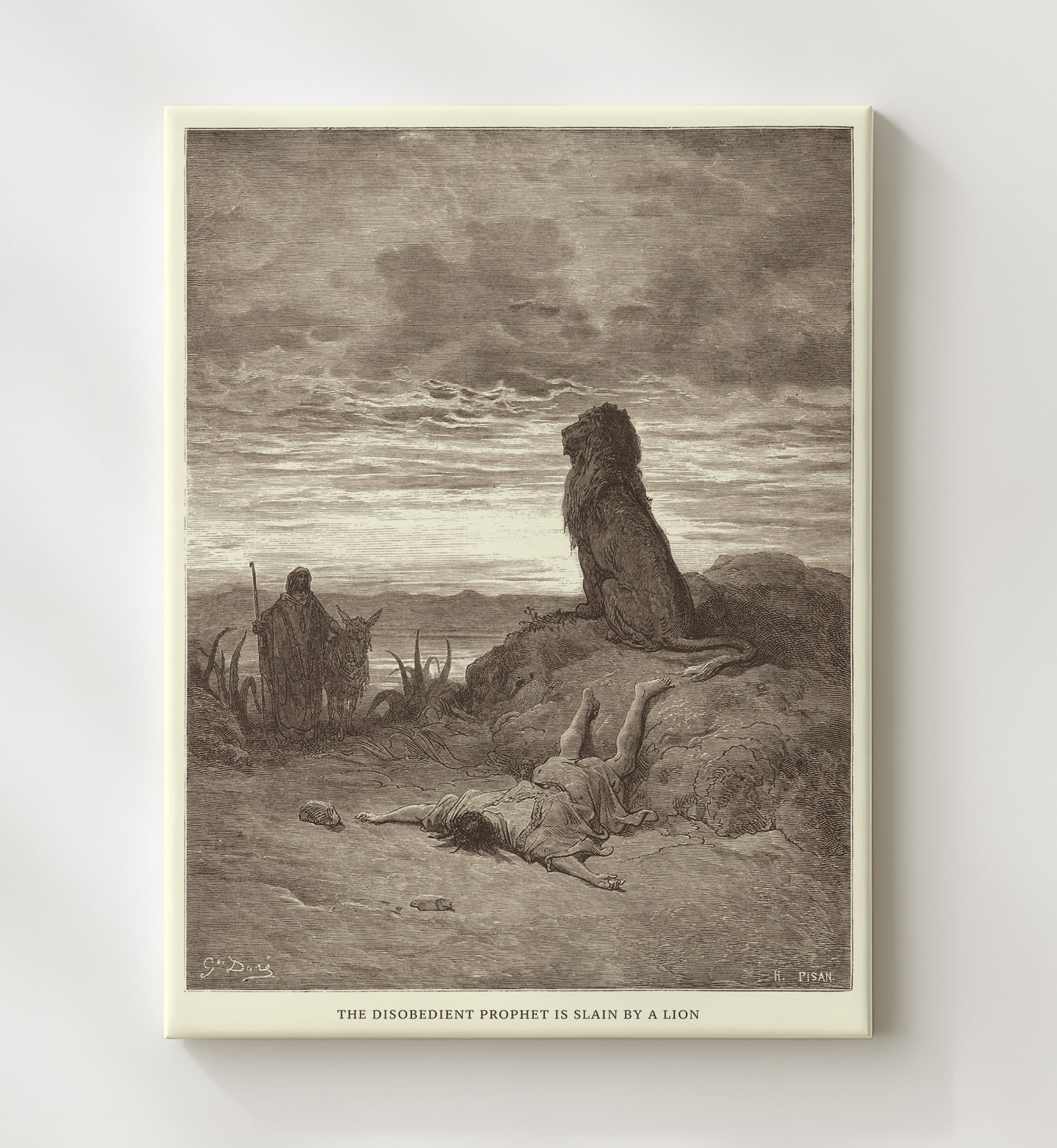 Cedars Are Cut Down for the Jerusalem Temple 1 Kings 5:6-10 Dore Bible Illustration Wall Art 20x24 Canvas wall art print