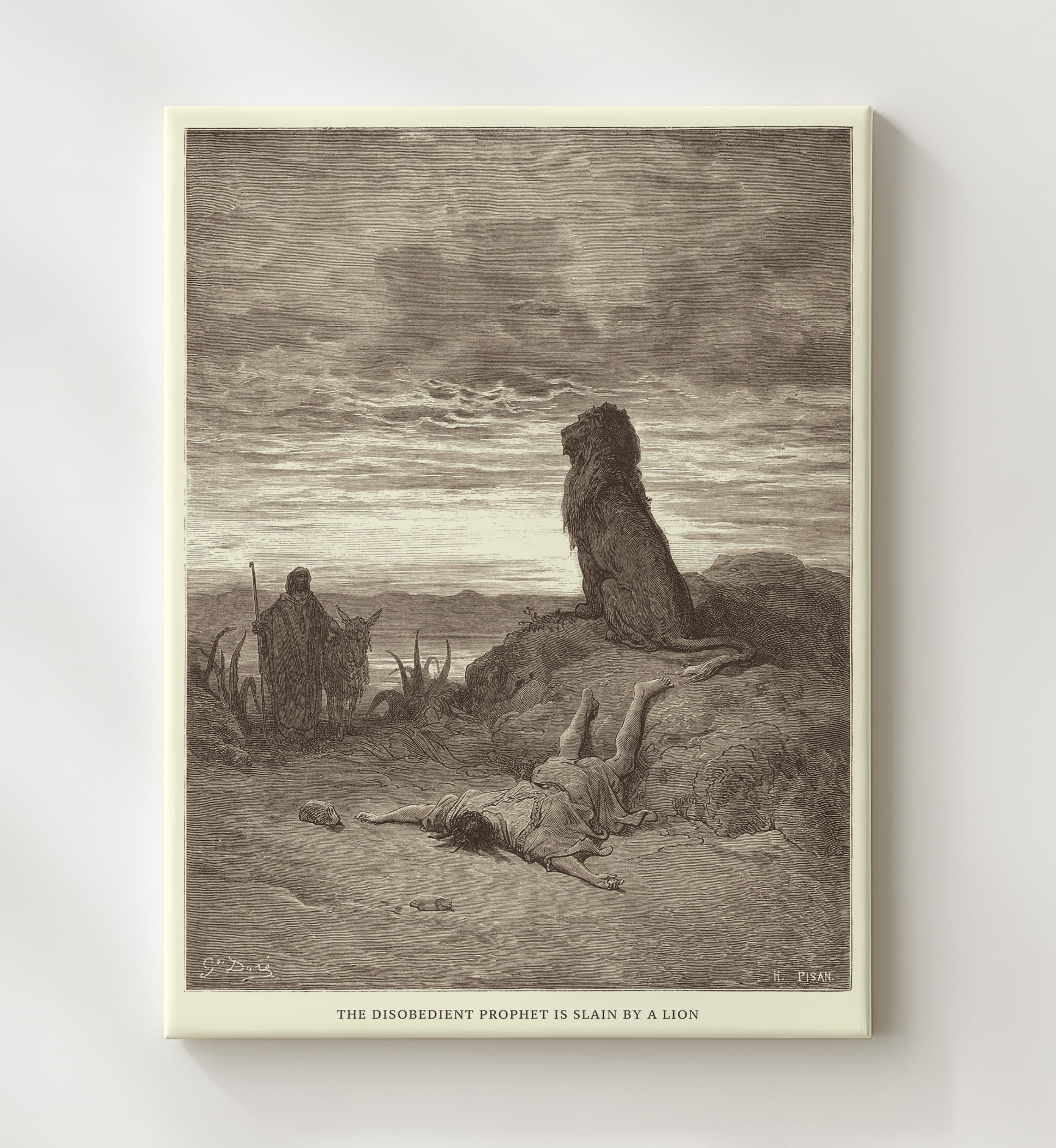 Cedars Are Cut Down for the Jerusalem Temple 1 Kings 5:6-10 Dore Bible Illustration Wall Art 20x24 Canvas wall art print
