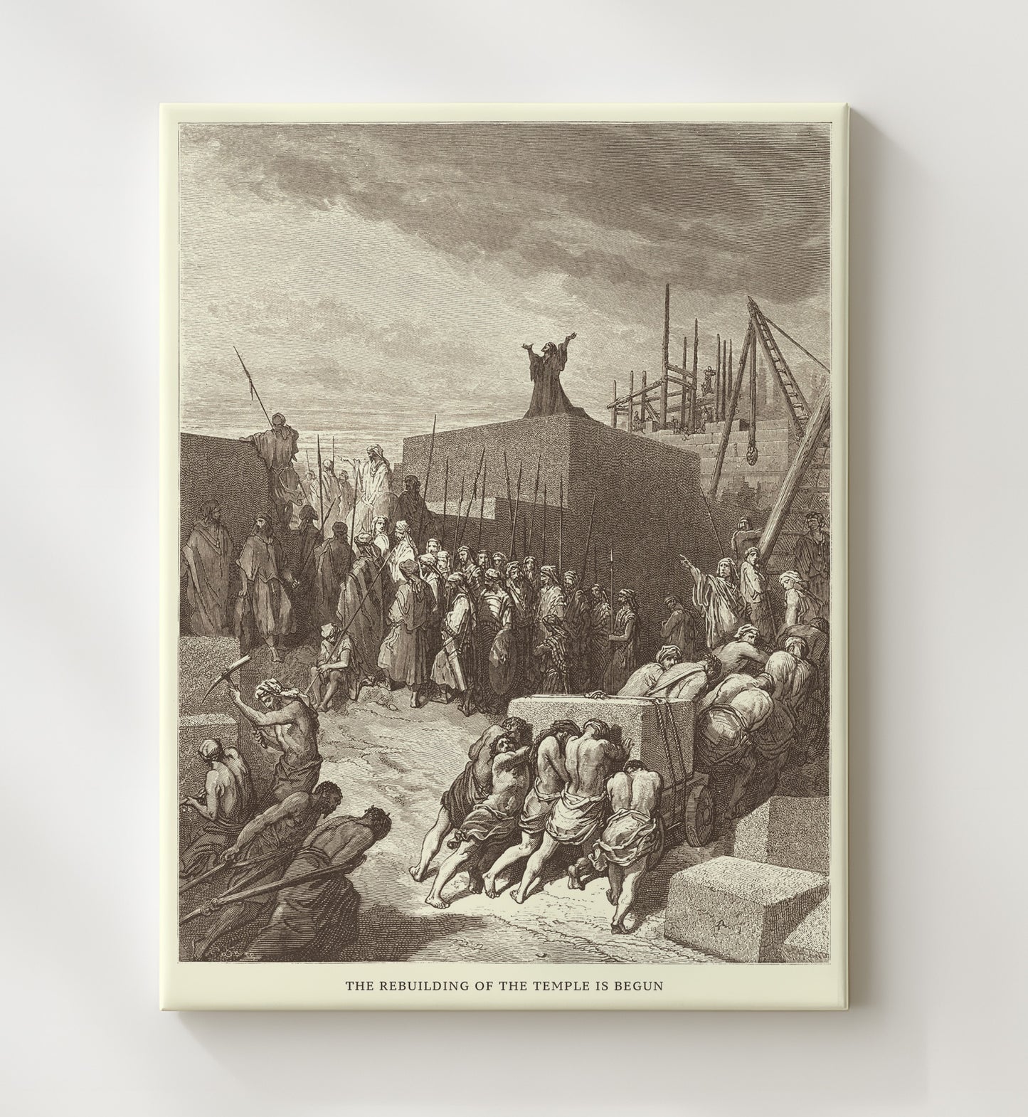 Cyrus Restores the Vessels of the Temple Ezra 1:7-11 Dore Bible Illustration Wall Art 20x24 Canvas wall art print