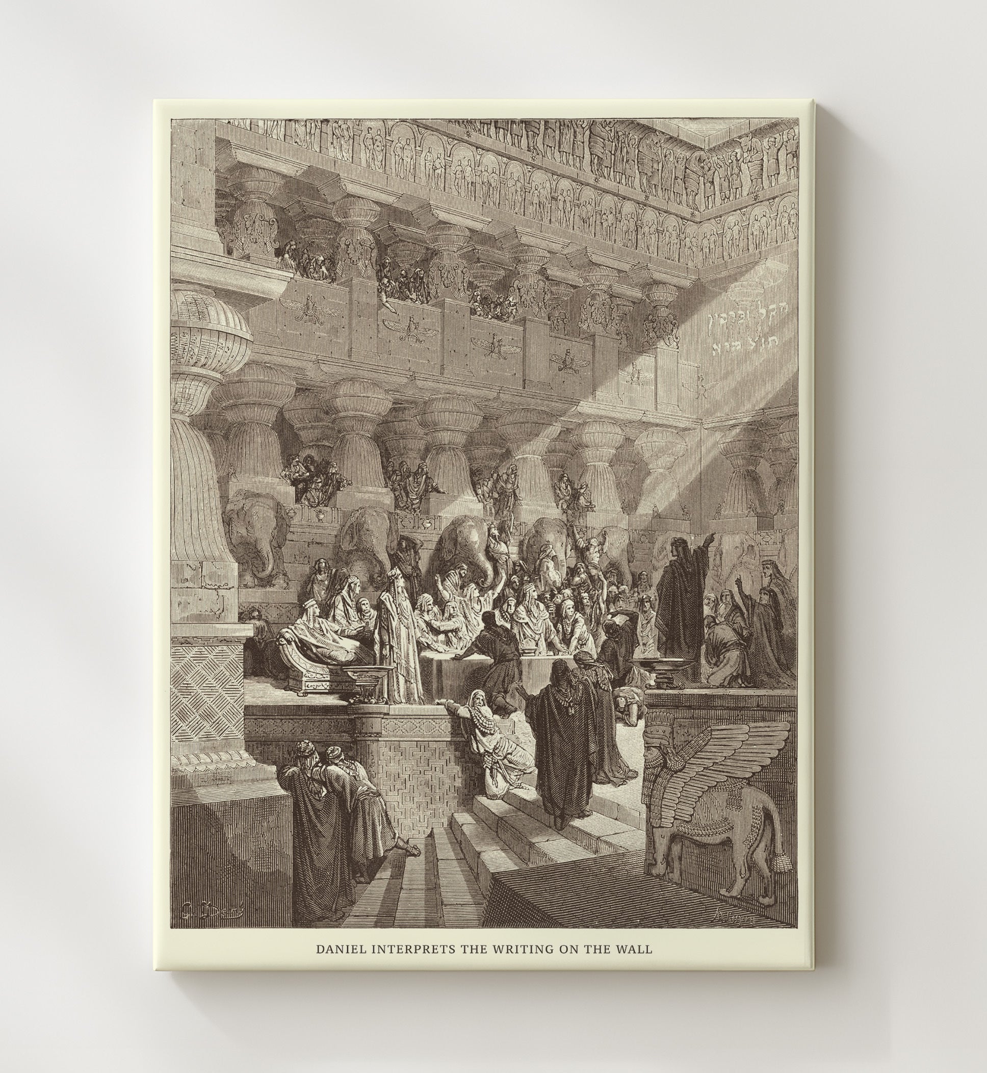 Daniel Among the Exiles Daniel 1 Dore Bible Illustration Wall Art 20x24 Canvas wall art print