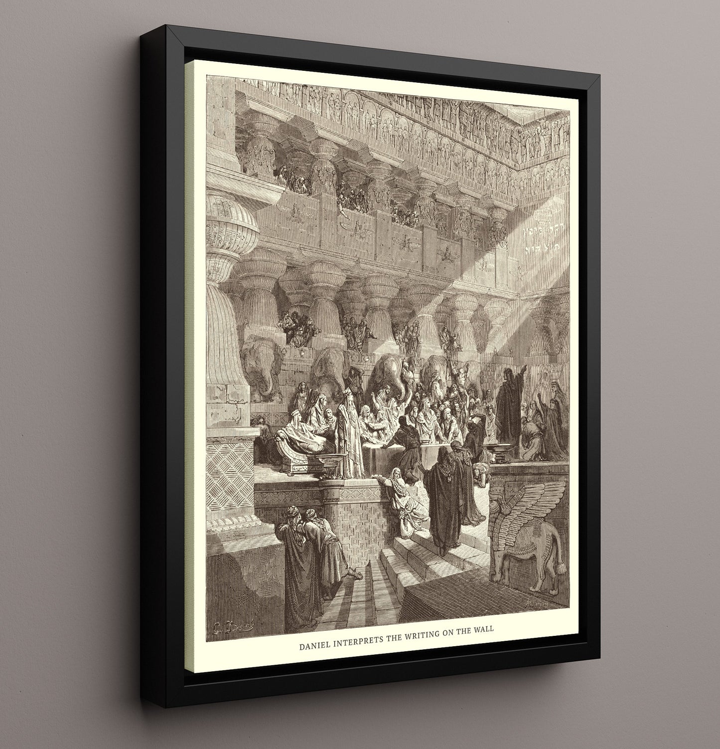 Daniel Among the Exiles Daniel 1 Dore Bible Illustration Wall Art 16x20 Framed Canvas wall art print