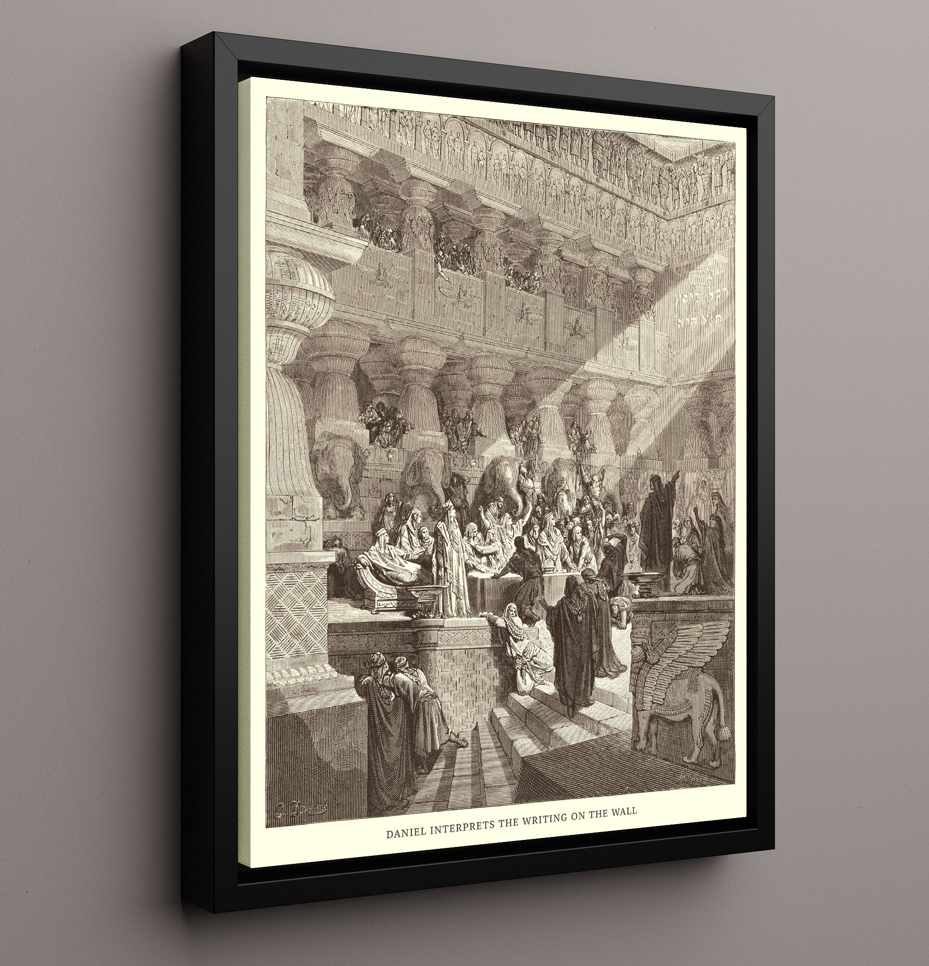 Daniel Among the Exiles Daniel 1 Dore Bible Illustration Wall Art 16x20 Framed Canvas wall art print